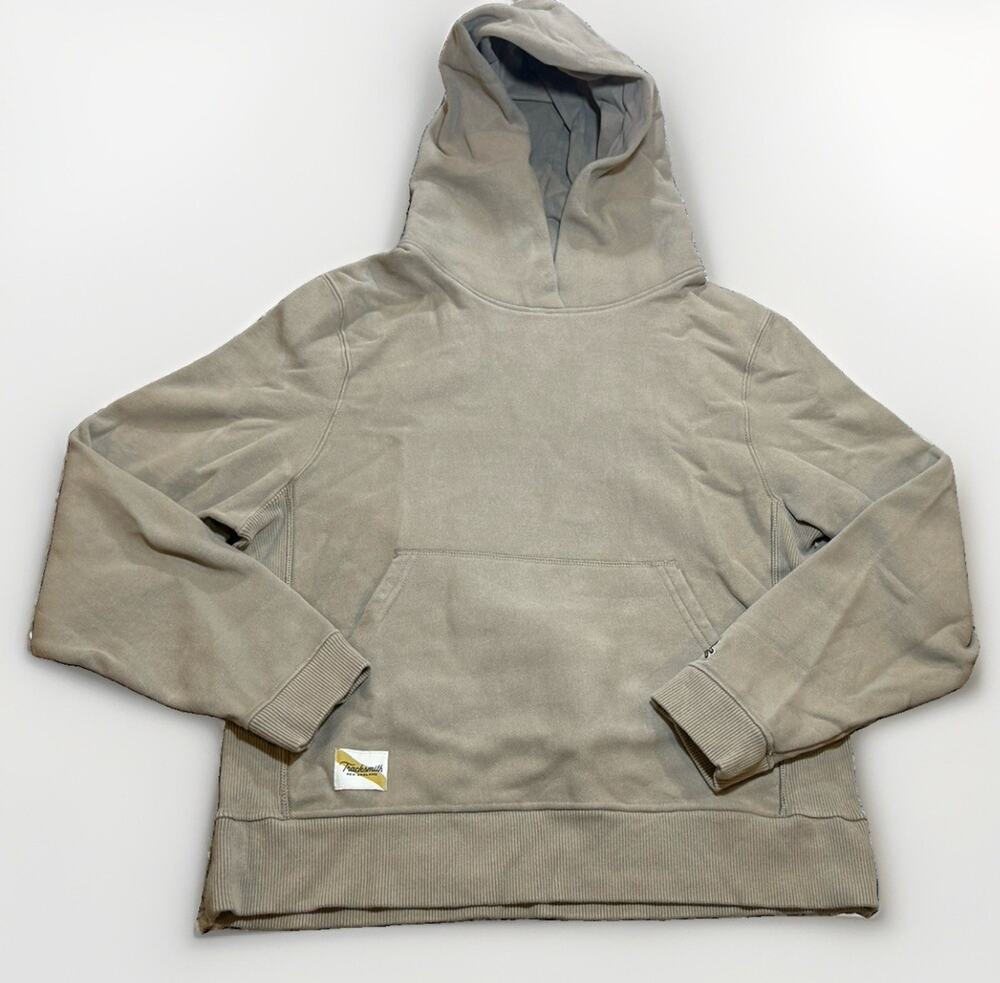 TRACKSMITH Trackhouse Midweight Hoodie Sweatshirt Womens Taupe Sz Large
